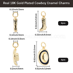 8 шт. 2 стиля латунных эмалевых подвесок&nbsp;KK-BBC0022-17