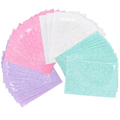 100 Stück 4 Farben Herz PVC-Beutel Film Foto Schutzfolien&nbsp;AJEW-CP0010-59