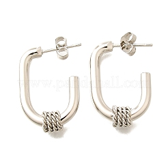 Boucles d'oreilles à tige en acier inoxydable 201&nbsp;EJEW-Q026-10P