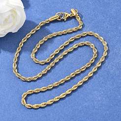 Ожерелья из цепочек-веревок из нержавеющей стали 304 NJEW-F226-03G-05