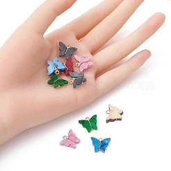 10шт 5 цвета сплава акриловые подвески MACR-YW0002-56