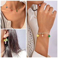 20 Stück handgefertigte Millefiori-Glasanhänger&nbsp;PALLOY-TADJ00004