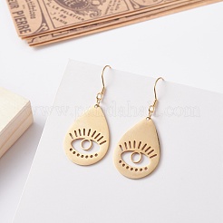 Boucles d'oreilles pendantes à breloques creuses sur le thème des chakras&nbsp;EJEW-JE04720