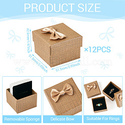 Квадратные картонные бумажные подарочные коробки для хранения колец&nbsp;CON-TAC0001-17E