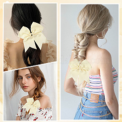 ゴム製ヘアゴム2個  ポリエステル蝶結び付き  女性・女の子用シュシュ/シュシュヘアタイ  トウモロコシの穂の黄色  内径：45.5mm&nbsp;MRMJ-SC0001-49G