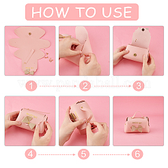 Складные подарочные пакеты для конфет из искусственной кожи ABAG-WH0032-61B