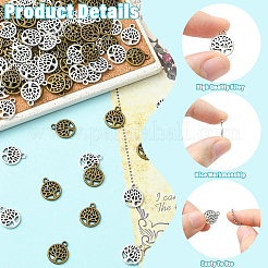 100 шт. 2 цвета подвески из сплава в тибетском стиле&nbsp;TIBEP-YW0002-25