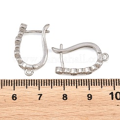 Messing Micro Pave klare Zirkonia Creolen Zubehör&nbsp;KK-K340-33P