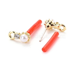 Сплав серьги выводы EJEW-J102-06G