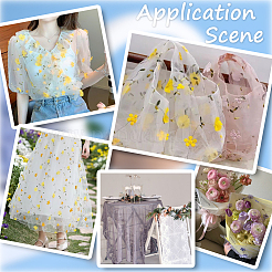 3d цветочная молочная ткань для вышивки AJEW-WH20006-241A