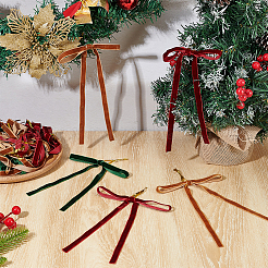 30шт. 3-х цветный бархатный бант&nbsp;AJEW-ME0001-53