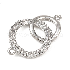 Подвески-соединители из латуни с микро-паве и прозрачными фианитами&nbsp;LS-KK-K413-05P