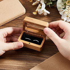 Деревянные магнитные шкатулки для хранения подарков с запонками и крышкой на петлях&nbsp;WOOD-WH0062-27A