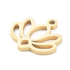 Breloques en forme de fleur de lotus en acier inoxydable 304&nbsp;X-STAS-Z054-02G