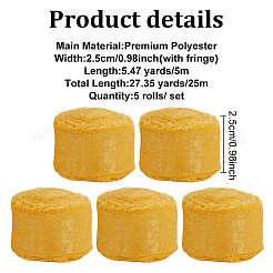 5 рулон атласной бахромчатой ленты длиной 5 м SRIB-DR0001-01D