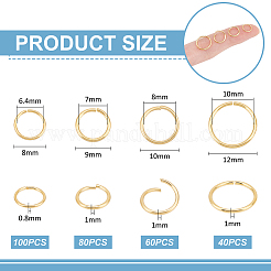 4 стиль 304 нержавеющая сталь кольца для прыжков STAS-UN0058-01