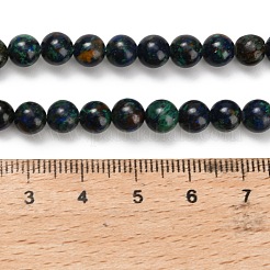 Натуральные нитки из бисера азурита G-Z110-C05-6mm