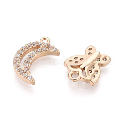 Латунные микро проложить кубического циркония подвески KK-T072-49G