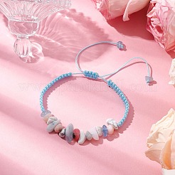 Регулируемые браслеты из натуральных драгоценных камней с бусинами для женщин BJEW-JB10992-02