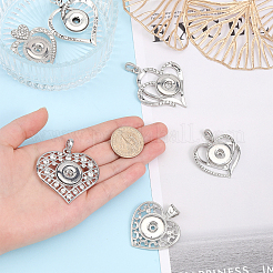 6 шт. 6 подвески из сплава со стразами на защелках&nbsp;FIND-CA0006-90