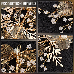 Сплав с пластиковыми перламутровыми украшениями&nbsp;FIND-WH20030-11B-G