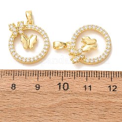 Messing micro pave klare zirkonia anhänger&nbsp;CU-CBA9AB3-33G