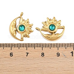 Подвески из нержавеющей стали 304 со стразами STAS-Z166-24G-05