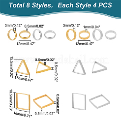 32шт 8 латунных рамки для бусин KK-PH0009-47