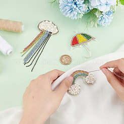 3 шт. 3 стильных аксессуара для украшения из радужного нетканого материала&nbsp;PATC-FG0001-17