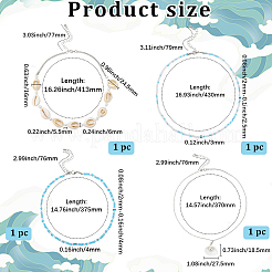 Комплект ожерелий из сплава и искусственного жемчуга&nbsp;NJEW-WH20007-02B