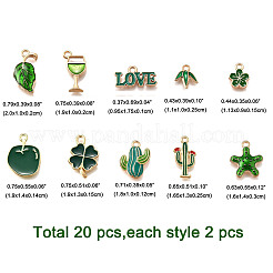 20шт 10 стиля сплава эмалевые подвески&nbsp;ENAM-FP0002-41