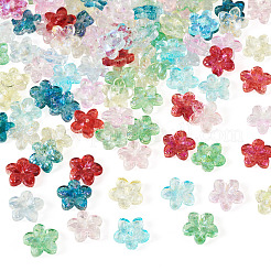 135 Stück 9 Farben Backfarbe transparente Glasperlen&nbsp;DGLA-TA0001-59