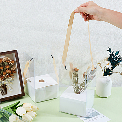12 Set transparente Aufbewahrungsboxen aus Kunststoff und Papier für Blumen&nbsp;CON-BC0008-10C