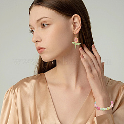 100 шт. 10-х цветные акриловые бусины с УФ-покрытием SACR-AR0001-16