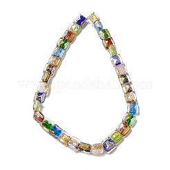 Бусины ручной работы из золотой и серебряной фольги в технике лэмпворк FOIL-C001-01A-01