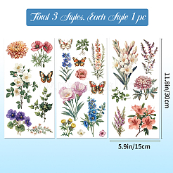 3 шт. водонепроницаемые декоративные наклейки из ПВХ DIY-WH0657-002