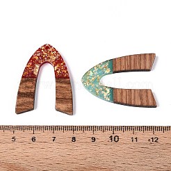 Подвески из непрозрачной смолы и орехового дерева RESI-T060-19M