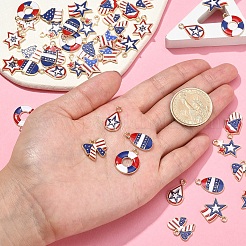 50шт 10 стиля подвески из сплава с эмалью&nbsp;ENAM-CJ0003-08