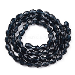 Прозрачные стеклянные бусины&nbsp;GLAA-R024-6x8mm-13