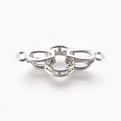 Латунные микро проложить кубического циркония раз за застежками KK-P164-12