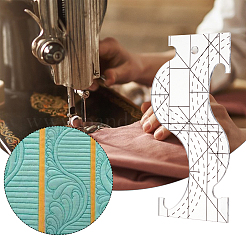 Прозрачные акриловые линейки для выравнивания одежды&nbsp;TOOL-WH0002-08