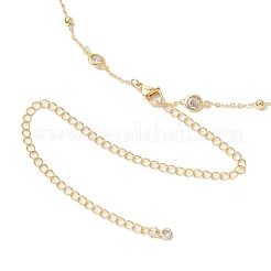 Латунные прозрачные кубические цирконии спутниковые цепи поясные цепи NJEW-C00038