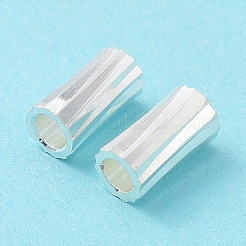 メッキ真鍮チューブビーズラック  鉛フリー、カドミウムフリー  925銀メッキ  4.5x9mm  穴：3mm&nbsp;KK-R149-02A-S