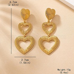 Серьги-гвоздики в форме сердца из цинкового сплава&nbsp;FS-WG20C8F-01