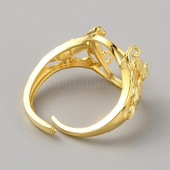 Componentes de anillo de latón ajustable&nbsp;LS-KK-WH0079-41G