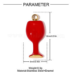 Подвески из эмалированной нержавеющей стали 304&nbsp;STAS-OY008-18G