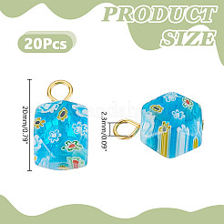 20 шт. подвески из стекла миллефиори ручной работы PALLOY-AR00047