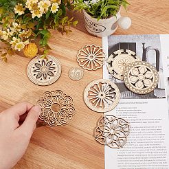 14 sculpture murale en bois découpée au laser de 7 styles&nbsp;WOOD-GF0001-75