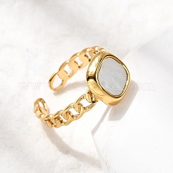 Нержавеющая сталь 304 с открытыми манжетными кольцами&nbsp;RJEW-K248-21G