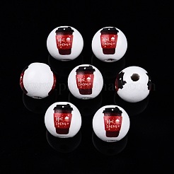 Деревянные бусины с кофейной тематикой WOOD-D006-10